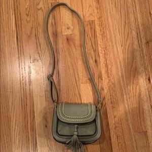 Grey leather purse